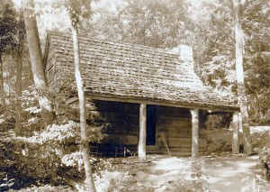 Rustic log cabin at Rockbrook Camp