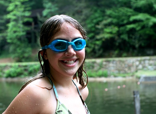Girls Summer Camp Swimming Fun