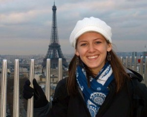 Christine at the Eiffel Tower