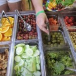 Salad bar fruits and vegetable
