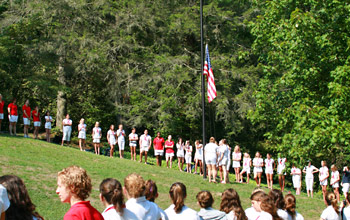 Flag Ceremony Girl Summer Camp