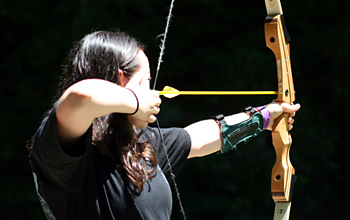 camp archery pose