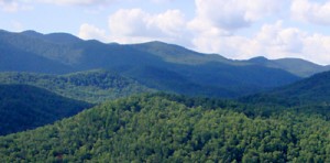 Blue Ridge Mountains near Brevard North Carolina
