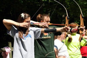 Girls Camps shooting archery
