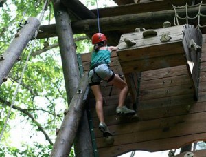 Girl climbing camp
