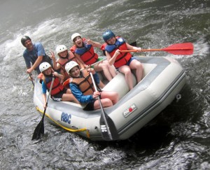 Camp whitewater rafting trips