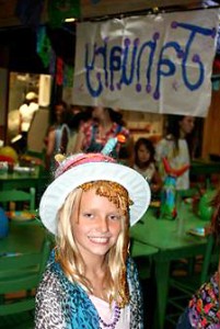 Camp birthday dinner dress up party