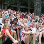 First girls camp assembly on the hill