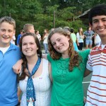 Girls at summer camp square dance