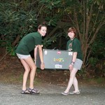 Moving camp trunk into summer camp