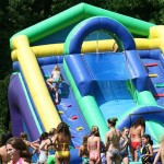 Camp inflatable water slide