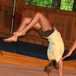gymnastic camps girls flipping