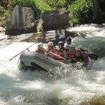 Camp girls go whitewater rafting