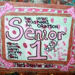 Camp cabin plaque of girls names