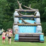 Camp carnival water slide girls