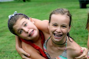 Summer Camp kids having fun outside