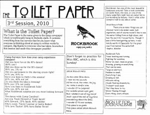 Summer Camp Newspaper August 2010
