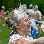 Camp shaving cream carnival game