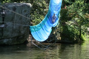 camp water slide fun