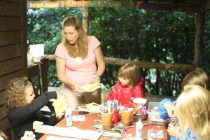 making paper at summer camp
