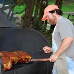 Camp Pork Shoulder Grilling