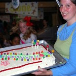 Birthday cake at summer camp