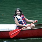Learning to canoe while at summer camp