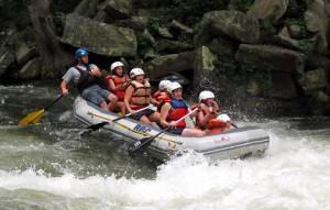 Camp rafting down the Nantahala falls