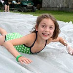 Camp girl slip-n-slide
