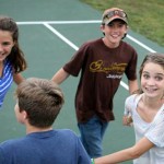 Kids enjoying camp square dance