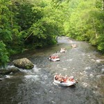 Girls camp rafting the Nantahala River