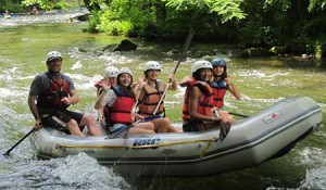 Girls camp rafting the Nantahala river