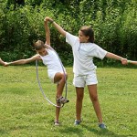 Campers play on the white team for camp olympics
