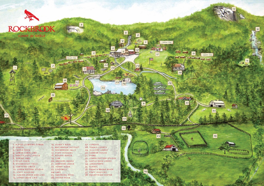 Rockbrook Camp Map